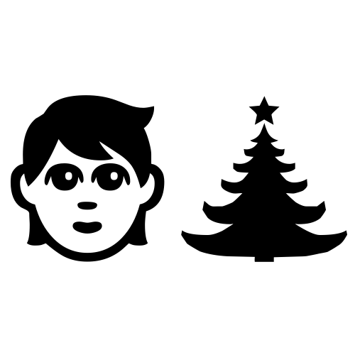 🧑🎄 Emoji Domain black and white Symbola rendering